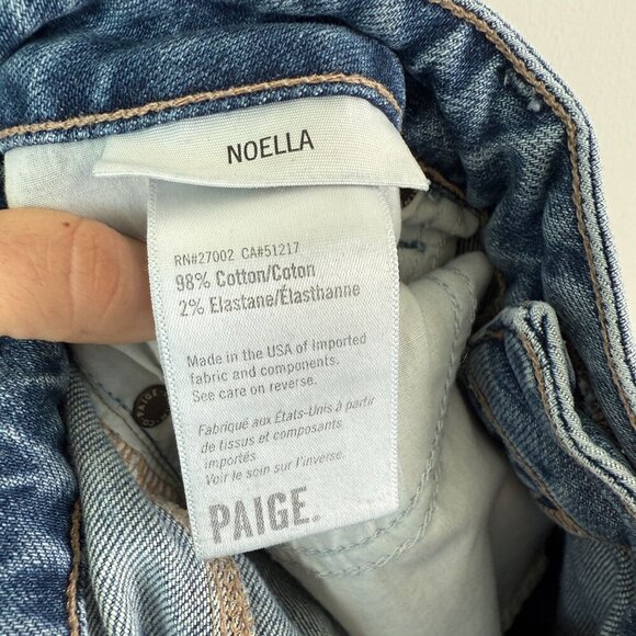 Paige Jeans Straight Leg Womens Noella Distressed Cropped Size 26 - Picture 4 of 6
